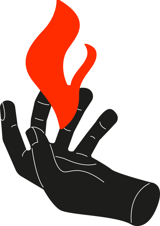 Iamgem Mão em Chamas